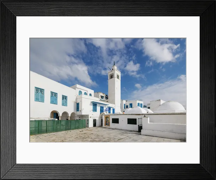 Framed Print : El Ghofrane Mosque, Sidi Bou Said, Tunisia