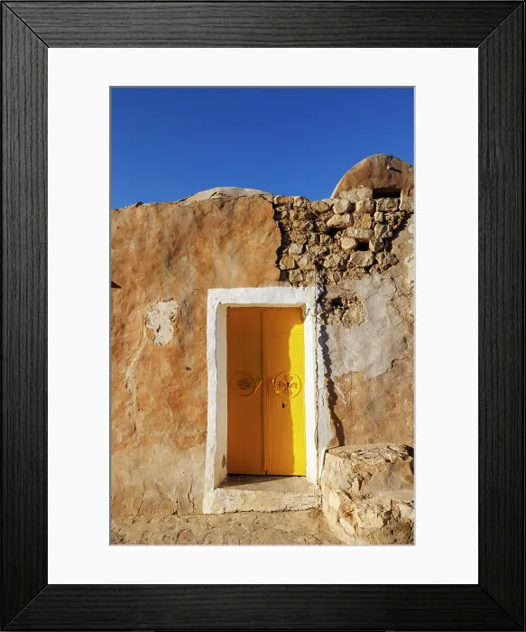 Framed Print : Colourful door at Ksar Ouled Soltane, Tataouine, Tunisia Framed Print : Colourful door at Ksar Ouled Soltane, Tataouine, Tunisia