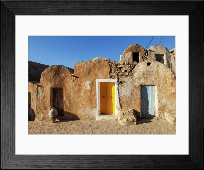 Framed Print : Colourful doors at Ksar Ouled Soltane, Tataouine, Tunisia Framed Print : Colourful doors at Ksar Ouled Soltane, Tataouine, Tunisia