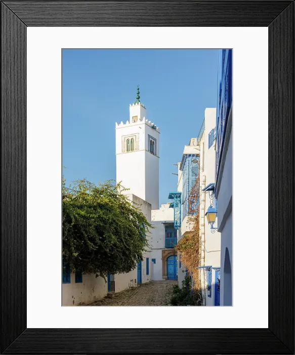 Framed Print : El Ghofrane Mosque, Sidi Bou Said, Tunisia Framed Print : El Ghofrane Mosque, Sidi Bou Said, Tunisia