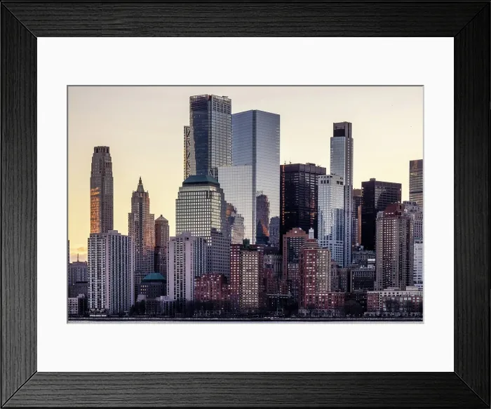 Framed Print : Manhattan at dawn from Liberty State Park, Jersey City, New Jersey, USA