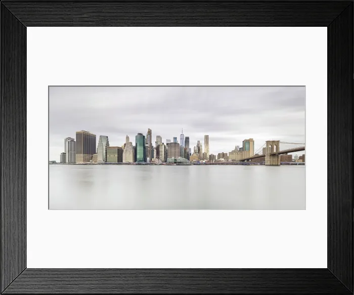 Framed Print : Panorama of Manhattan and Brooklyn Bridge, from Brooklyn Bridge Park, Brooklyn, New York City, New York, USA Framed Print : Panorama of Manhattan and Brooklyn Bridge, from Brooklyn Bridge Park, Brooklyn, New York City, New York, USA