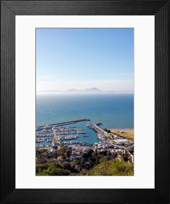 Framed Print : Marina of Sidi Bou Said, Tunisia, Africa