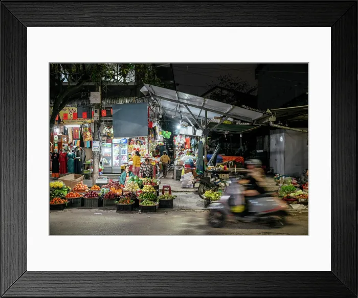 Framed Print : Shops at night, Hue, Thua Thien Hue, Vietnam Framed Print : Shops at night, Hue, Thua Thien Hue, Vietnam