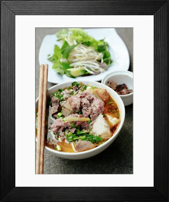 Framed Print : Bun Bo Hue Dac Biet Noodles, Hue, Thua Thien Hue, Vietnam