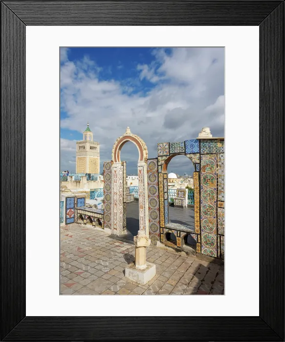 Framed Print : The minaret of Zitouna mosque, Tunis, Tunisia, Africa Framed Print : The minaret of Zitouna mosque, Tunis, Tunisia, Africa