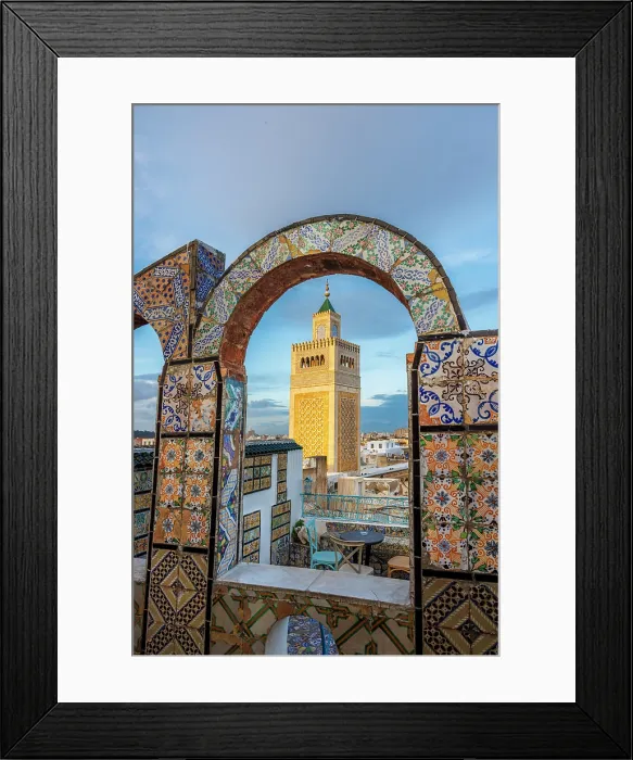 Framed Print : The minaret of Zitouna mosque, Tunis, Tunisia, Africa Framed Print : The minaret of Zitouna mosque, Tunis, Tunisia, Africa