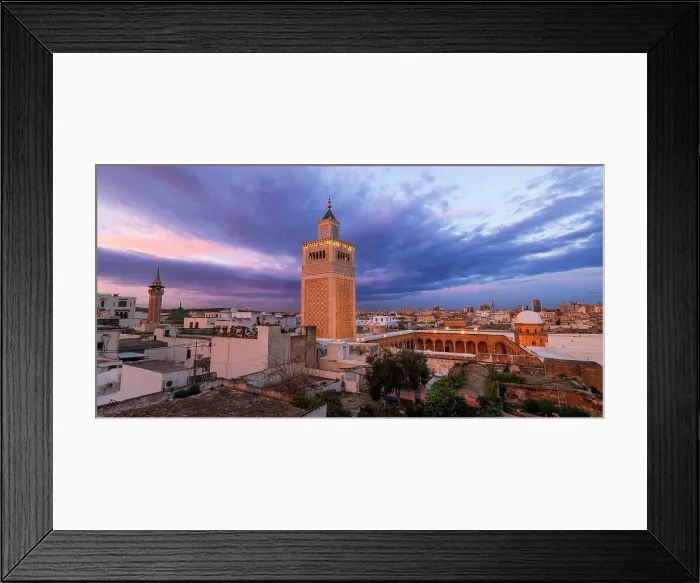 Framed Print : The minaret of Zitouna mosque, Tunis, Tunisia, Africa Framed Print : The minaret of Zitouna mosque, Tunis, Tunisia, Africa