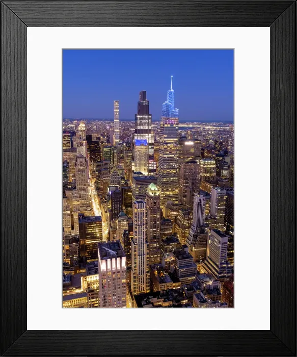 Framed Print : View over Manhattan at dusk from The Empire State Building, Manhattan, New York City, New York, USA Framed Print : View over Manhattan at dusk from The Empire State Building, Manhattan, New York City, New York, USA