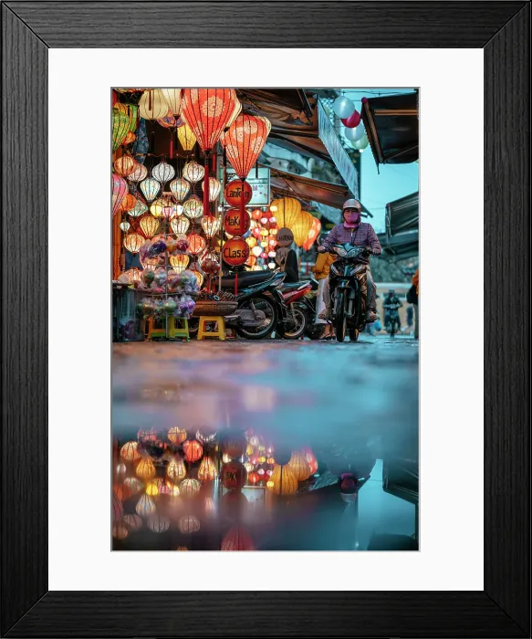 Framed Print : Alley at dusk, Hoi An, Quang Nam Province, Vietnam Framed Print : Alley at dusk, Hoi An, Quang Nam Province, Vietnam