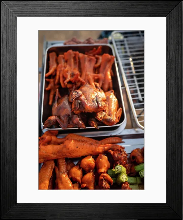 Framed Print : BBQ Food stalls, Duong Dong, Phu Quoc Island, Vietnam