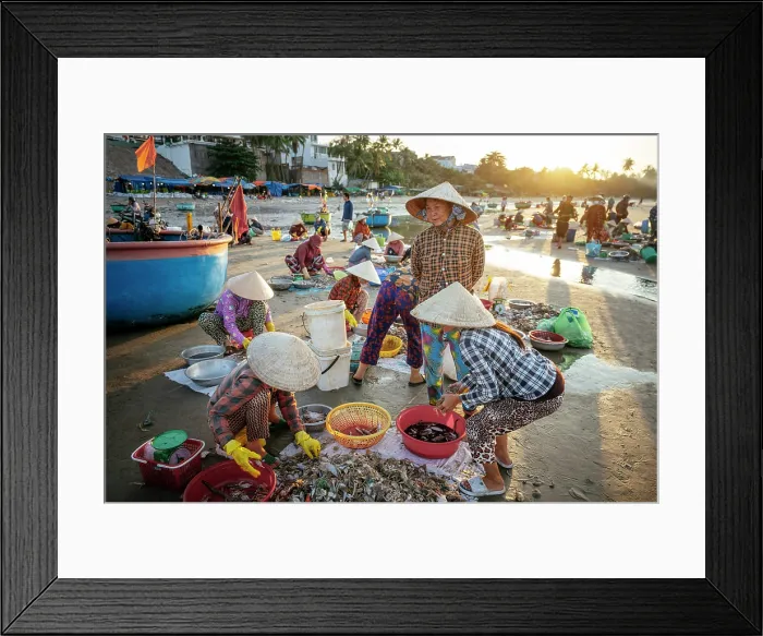 Framed Print : Mui Ne Fish Market at dawn, Mui Ne, Binh Thuan Province, Vietnam Framed Print : Mui Ne Fish Market at dawn, Mui Ne, Binh Thuan Province, Vietnam