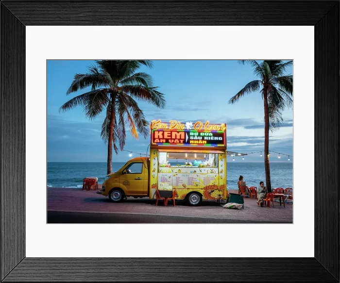 Framed Print : Taekaway food stalls at night, Mui Ne, Binh Thuan Province, Vietnam Framed Print : Taekaway food stalls at night, Mui Ne, Binh Thuan Province, Vietnam