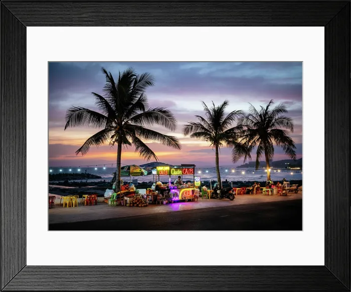 Framed Print : Takeaway food stalls at night, Mui Ne, Binh Thuan Province, Vietnam Framed Print : Takeaway food stalls at night, Mui Ne, Binh Thuan Province, Vietnam
