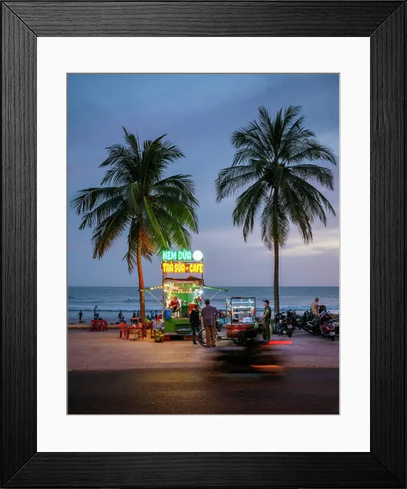 Framed Print : Takeaway food stalls at night, Mui Ne, Binh Thuan Province, Vietnam Framed Print : Takeaway food stalls at night, Mui Ne, Binh Thuan Province, Vietnam