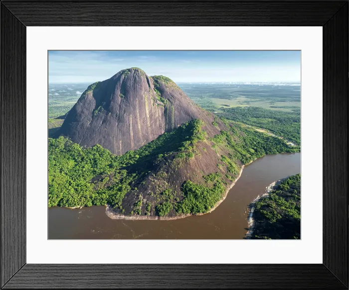 Framed Print : Americas, South America, Colombia, Puinave Indigenous Reserve, aerial view of the Cerros de Mavecure mountains Framed Print : Americas, South America, Colombia, Puinave Indigenous Reserve, aerial view of the Cerros de Mavecure mountains