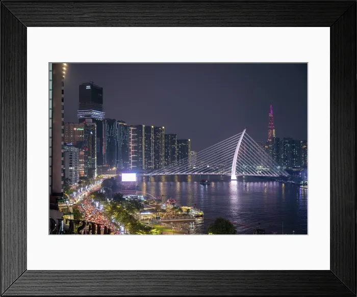 Framed Print : View of Saigon River at night, Dong Khoi, Saigon, Ho Chi Minh City, Vietnam Framed Print : View of Saigon River at night, Dong Khoi, Saigon, Ho Chi Minh City, Vietnam