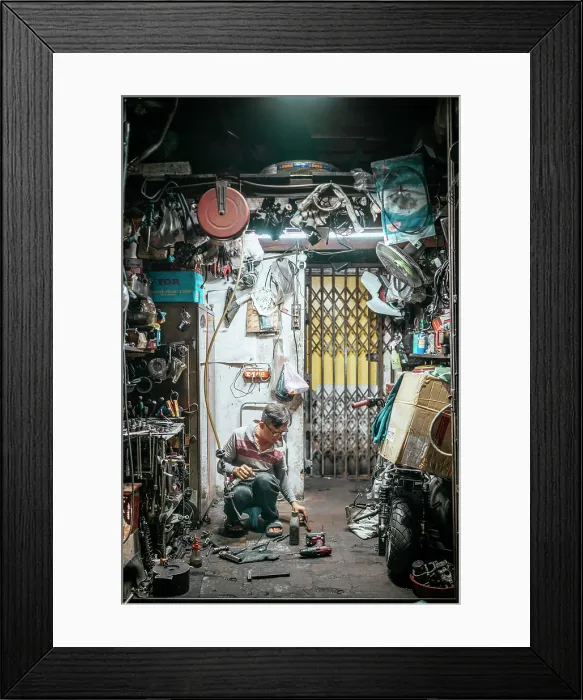 Framed Print : Street scene, Saigon, Ho Chi Minh City, Vietnam