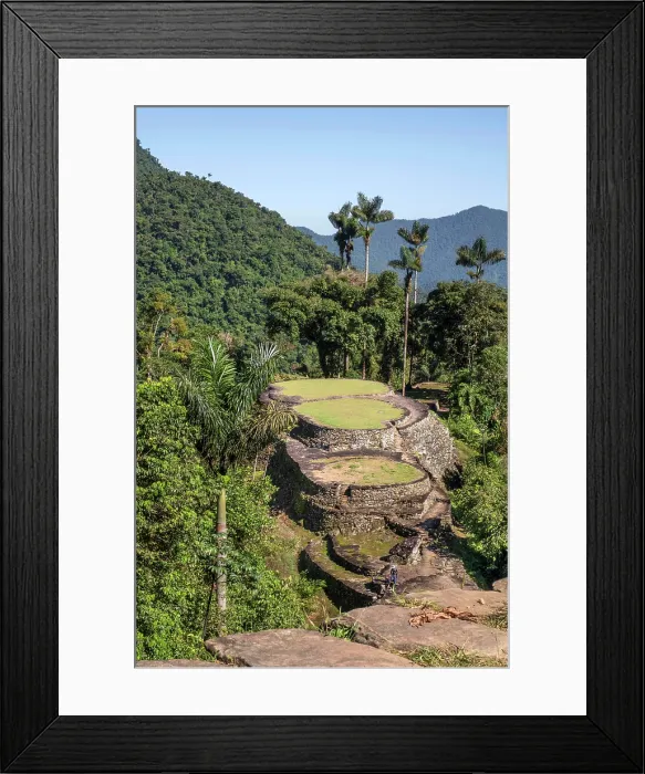 Framed Print : Americas, South America, Colombia; Sierra Nevada de Santa Marta; hike to the Lost City; platforms at the Ciudad Perdida archaeological site - built by the Tayrona civilisation Framed Print : Americas, South America, Colombia; Sierra Nevada de Santa Marta; hike to the Lost City; platforms at the Ciudad Perdida archaeological site - built by the Tayrona civilisation