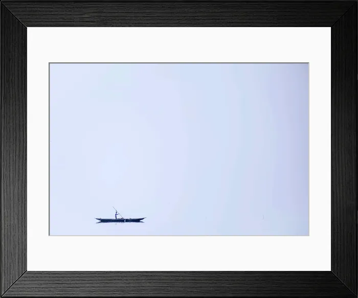Framed Print : Americas, South America, Colombia, Santuario de Flora y Fauna Ciénaga Grande de Santa Marta (Cienega Grande Lagoon); fisher