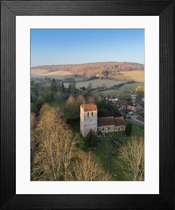 Framed Print : St Bartholomew Church, Fingest, Buckingham, England, UK