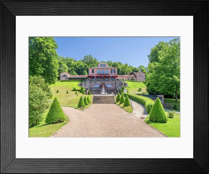 Framed Print : Bellevue in the Bavarian State Spa Bad Bruckenau, Lower Franconia, Bavaria, Germany