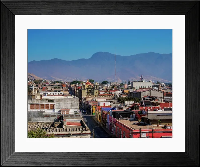 Framed Print : View towards the San Felipe Neri Church, Oaxaca de Juarez, Oaxaca State, Mexico Framed Print : View towards the San Felipe Neri Church, Oaxaca de Juarez, Oaxaca State, Mexico
