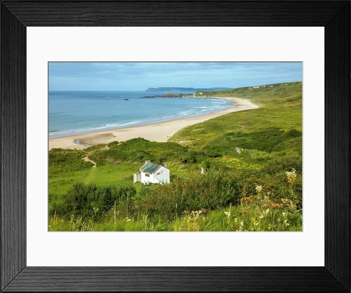 Framed Print : White Park Bay, Ballycaastle, Causeway coast, County Antrim, Northern Ireland, UK