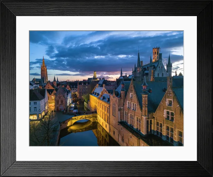 Framed Print : Historic centre and Canal, Bruges, Western Flanders, Belgium, Europe Framed Print : Historic centre and Canal, Bruges, Western Flanders, Belgium, Europe