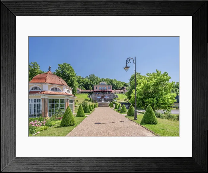 Framed Print : Bellevue in the Bavarian State Spa Bad Bruckenau, Lower Franconia, Bavaria, Germany