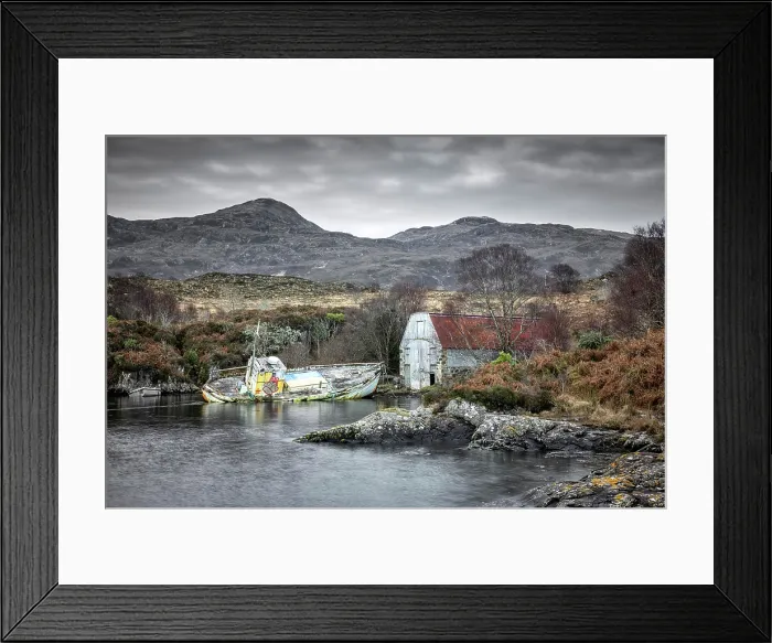 Framed Print : Wreck of 'Johan' and Castle Maol, Kyleakin, Isle of Skye, Scottish Highlands, Scotland, UK, February 2025 Framed Print : Wreck of 'Johan' and Castle Maol, Kyleakin, Isle of Skye, Scottish Highlands, Scotland, UK, February 2025