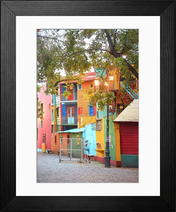 Framed Print : The Caminito de La Boca illuminated in late evening, La Boca, Buenos Aires, Argentina Framed Print : The Caminito de La Boca illuminated in late evening, La Boca, Buenos Aires, Argentina