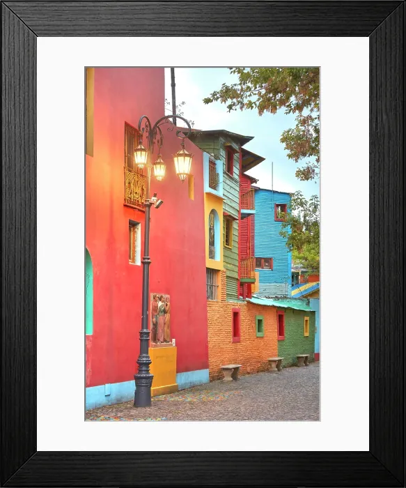 Framed Print : The Caminito de La Boca illuminated in late evening, La Boca, Buenos Aires, Argentina Framed Print : The Caminito de La Boca illuminated in late evening, La Boca, Buenos Aires, Argentina