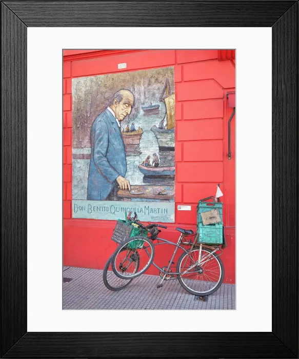 Framed Print : Homage to the Argentine painter Benito Quinquela Martin on a wall of La Perla del Caminito Notable Bar, La Boca, Buenos Aires, Argentina Framed Print : Homage to the Argentine painter Benito Quinquela Martin on a wall of La Perla del Caminito Notable Bar, La Boca, Buenos Aires, Argentina