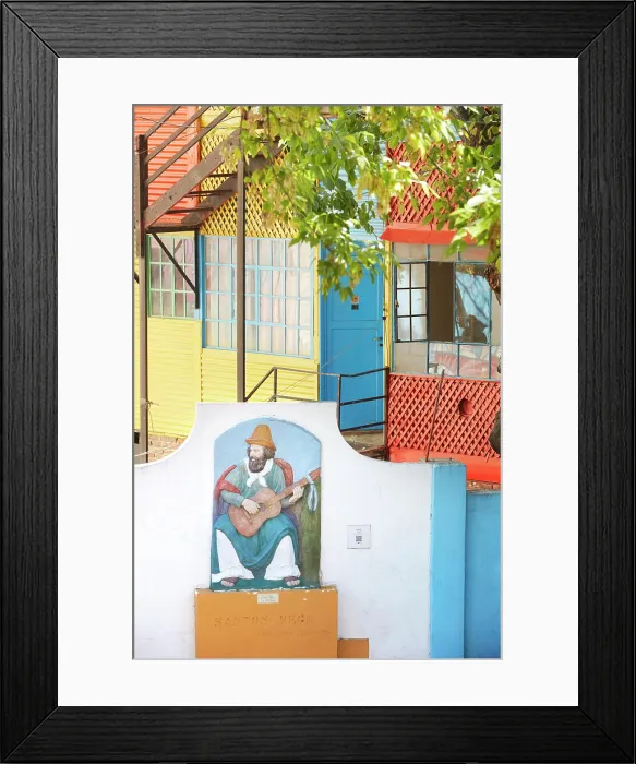 Framed Print : Detail of an artwork in homage to the Argentine gaucho Santos Vega, in the Caminito de La Boca, Buenos Aires, Argentina Framed Print : Detail of an artwork in homage to the Argentine gaucho Santos Vega, in the Caminito de La Boca, Buenos Aires, Argentina