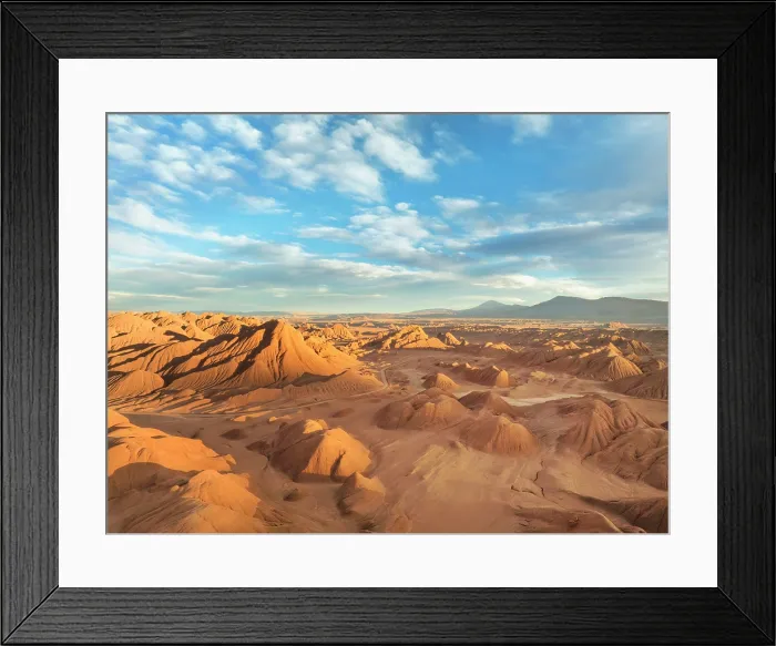 Framed Print : Aerial view of 'Los Colorados' at sunset, in the Devil Desert (Labyrinth Desert), Puna de Atacama, Tolar Grande, Salta, Argentina Framed Print : Aerial view of 'Los Colorados' at sunset, in the Devil Desert (Labyrinth Desert), Puna de Atacama, Tolar Grande, Salta, Argentina