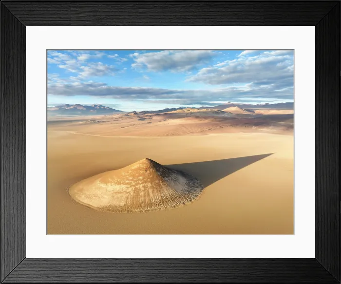 Framed Print : Aerial view of the Arita Cone (Cono de Arita) at sunrise in the Arizaro Salt Flat, Puna de Atacama, Salta, Argentina Framed Print : Aerial view of the Arita Cone (Cono de Arita) at sunrise in the Arizaro Salt Flat, Puna de Atacama, Salta, Argentina