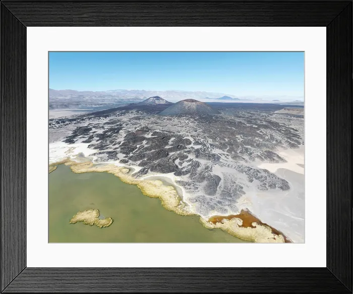 Framed Print : Aerial view of the Antofagasta and Alumbrera volcanoes, Puna de Atacama, Antofagasta de la Sierra, Catamarca, Argentina