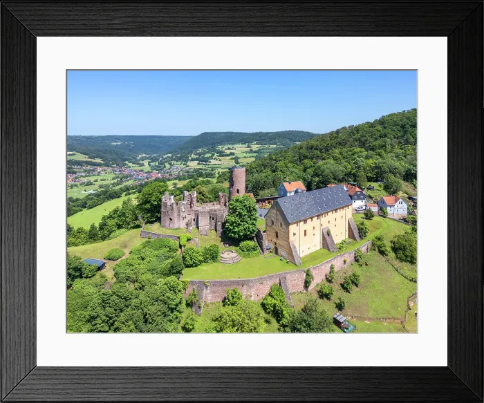Framed Print : Castle ruin Steckelberg near Schluchtern, Hesse, Germany Framed Print : Castle ruin Steckelberg near Schluchtern, Hesse, Germany