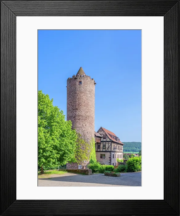 Framed Print : Hinterburg castle at Schlitz, Hesse, Germany Framed Print : Hinterburg castle at Schlitz, Hesse, Germany