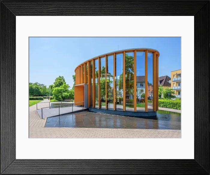 Framed Print : Fountain pavillion at Bad Hersfeld spa gardens, Hesse, Germany Framed Print : Fountain pavillion at Bad Hersfeld spa gardens, Hesse, Germany