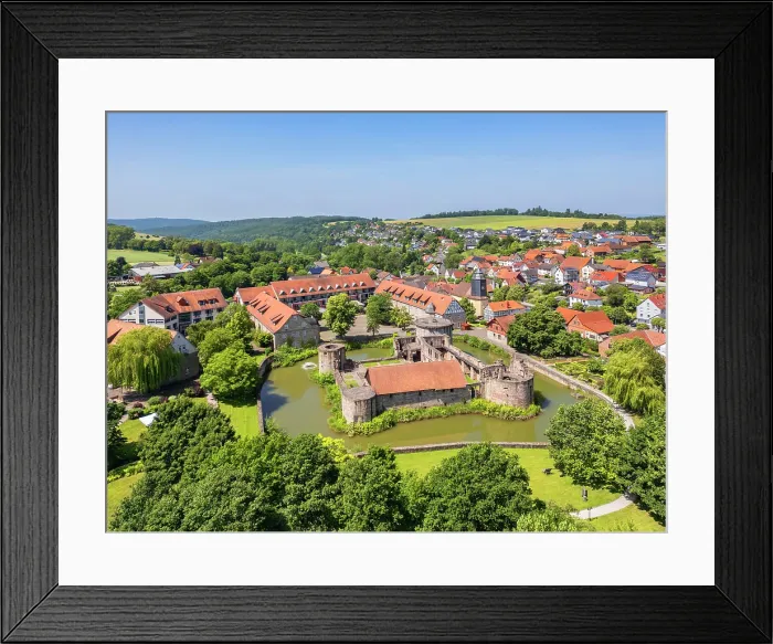 Framed Print : Friedewald moated Castle near Bad Hersfeld, Hesse, Germany Framed Print : Friedewald moated Castle near Bad Hersfeld, Hesse, Germany