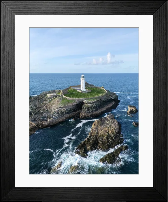 Framed Print : Godrevy Lighthouse, Cornwall, England, UK Framed Print : Godrevy Lighthouse, Cornwall, England, UK