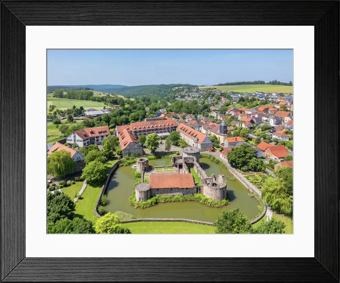 Framed Print : Friedewald moated Castle near Bad Hersfeld, Hesse, Germany Framed Print : Friedewald moated Castle near Bad Hersfeld, Hesse, Germany