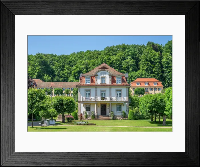 Framed Print : Villa Schwan in the Bavarian State Spa Bad Bruckenau, Lower Franconia, Bavaria, Germany Framed Print : Villa Schwan in the Bavarian State Spa Bad Bruckenau, Lower Franconia, Bavaria, Germany