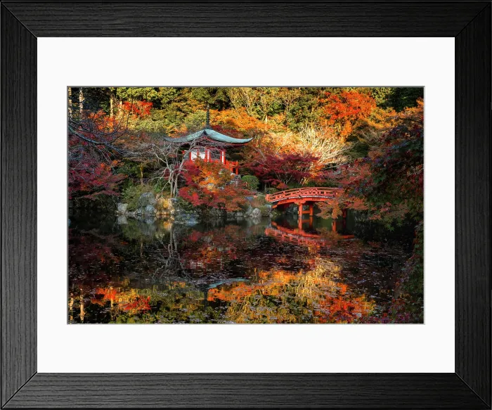Framed Print : Bentendo Hall & Bridge in Autumn, Daigo-ji Temple, Kyoto, Japan Framed Print : Bentendo Hall & Bridge in Autumn, Daigo-ji Temple, Kyoto, Japan