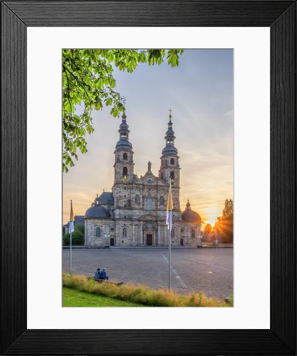 Framed Print : Cathedral St. Salvator at sunset, Fulda, Hesse, Germany Framed Print : Cathedral St. Salvator at sunset, Fulda, Hesse, Germany