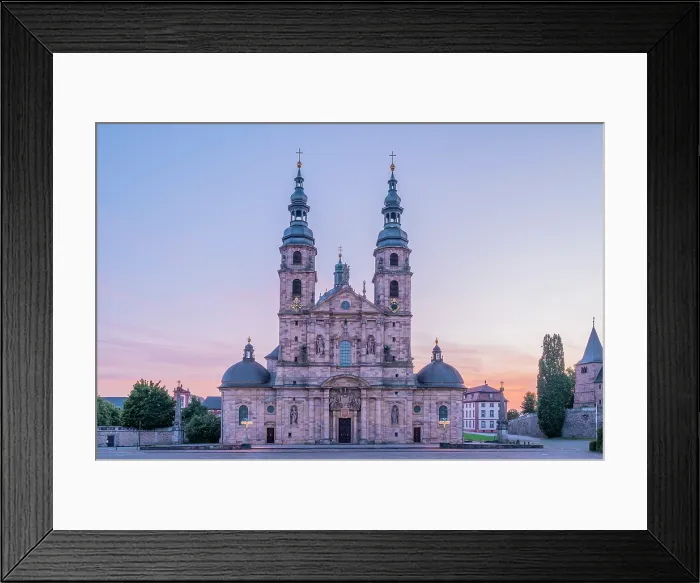 Framed Print : Cathedral St. Salvator at dusk, Fulda, Hesse, Germany Framed Print : Cathedral St. Salvator at dusk, Fulda, Hesse, Germany