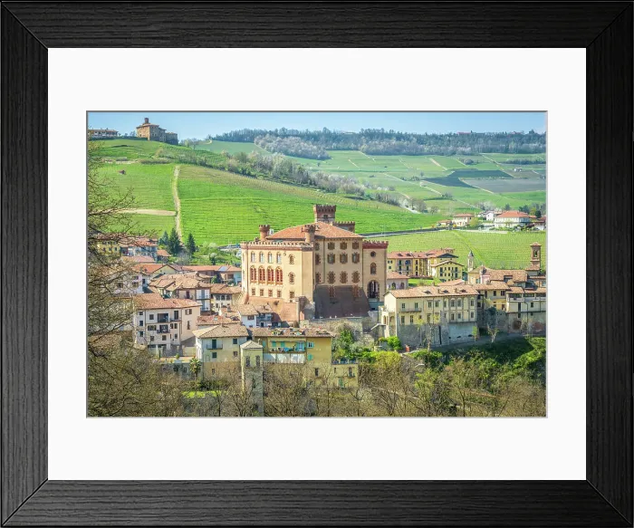 Framed Print : Europe, Italy, Piedmont. The famous castle of the small wine town Barolo that hosts a wine museum Framed Print : Europe, Italy, Piedmont. The famous castle of the small wine town Barolo that hosts a wine museum