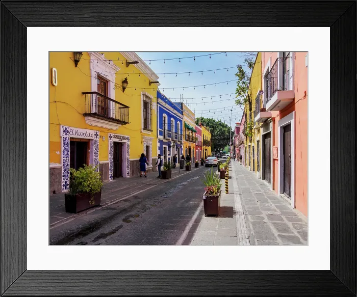 Framed Print : Alley of the frogs, Los Sapos Neighbourhood, City of Puebla, Puebla State, Mexico Framed Print : Alley of the frogs, Los Sapos Neighbourhood, City of Puebla, Puebla State, Mexico